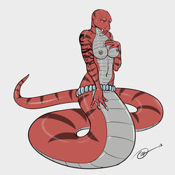 anthro_only breasts female female_only full-length_portrait full_length izra naga portrait serpent solo standing