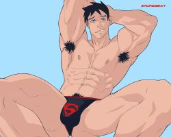 1boy abs anus armpit_hair ass balls bara biceps big_bulge bulge conner_kent dc dc_comics human kon-el male male_focus male_nipples male_only muscular muscular_male nipples nude nude_male pecs penis pubic_hair solo solo_focus stupidsexy superboy superboy_(conner_kent) superboy_(young_justice) superman_(series) underwear young_justice