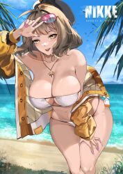 1girls anis_(nikke) anis_(sparkling_summer)_(nikke) bikini female female_only goddess_of_victory:_nikke hi_res huge_breasts yujieai