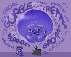 balloon belly_inflation big_ass blueberry blueberry_inflation blushing body_inflation bubble_butt burping cat creaking full_body_inflation furry gagged gurgle gurgling huge_ass inflation male mouth_tape muffled muffled_moaning stomach_noises struggling woompwoop