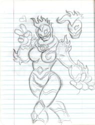 alien alien_girl alien_humanoid antitrix ben_10 ben_10_(2016) chaquetrix doodle elemental_humanoid female fire fire_elemental heatblast hot_shot_(ben_10) mutant pyronite rubtox rule_63 sketch