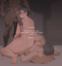 cuckold dark-skinned_male dark_skin fucked_on_top_of_cuck in_front_of_cuckold interracial netorare ntr soraoraora tagme