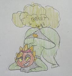anthro anthrofied ass breasts fart fart_fetish female flora_fauna jack-o_pose plant plant_girl plant_humanoid plantie plants_vs._zombies popcap_games pvz riftsrounds solar_flare_(pvz) sunflower_(pvz)