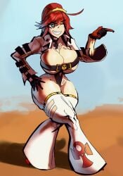 big_breasts female female_only guilty_gear guilty_gear_strive jack-o'_valentine leotard pivotkraner thick_thighs
