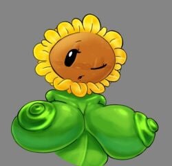 1girls anthro anthrofied ass breasts breasts_out electronic_arts female flora_fauna looking_at_viewer mapuliart plant plant_humanoid plantie plants_vs._zombies plants_vs_zombies popcap_games sunflower_(pvz) tagme thick_thighs video_game_character video_games wink winking_at_viewer
