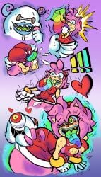 amy_rose big_ass big_breasts boo_(sonic) ghost king_boom_boo long_tongue nsfw possessed_amy_rose possession sonic_(series)