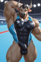 ai_generated big_ass big_balls big_penis bovine bovine_penis furry gay horsecock muscle yaoi