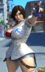 1girls 3d areolae asian ass big_ass big_breasts breasts clothing erect_nipples female female_only hagiwara_studio huge_ass huge_breasts japanese kazama_asuka nipples solo solo_female tekken tekken_8 thick_thighs tomboy voluptuous voluptuous_female