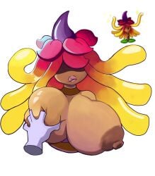 1girls anthro anthrofied ass aur3us breast_grab breast_squeeze electronic_arts female flora_fauna plant plant_humanoid plantie plants_vs._zombies plants_vs_zombies popcap_games thick_thighs video_game_character video_games witch_hazel_(pvz)