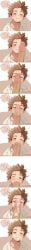 big_penis brown_body brown_eyes brown_hair cum cute cute_face deepthroat dreamofrick facial flirting gay size_difference sucking yaoi