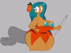 animated blue_nipples bulge casual_sex cookie_run cookie_run_kingdom greaseyhair huge_areolae huge_cock hypercasual stomach_bulge straight tagme tiger_lily_cookie