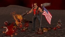 blood_splatter crash_(quake) death defeated dominated doomgirl duke_nukem duke_nukem_(series) gearbox_software guro id_software quake quake_3 quake_3_arena quake_champions ryona