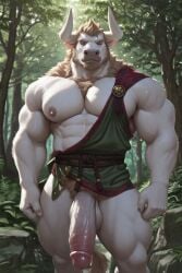 ai_generated big_balls big_penis bovine bovine_penis furry gay horsecock muscle yaoi