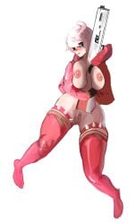 arc_system_works big_breasts elphelt_valentine female female_only guilty_gear guilty_gear_strive gun pivotkraner pussy weapon