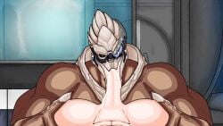 2boys abs bara big_dick big_penis dark-skinned_male deepthroat deepthroat_no_hands erect erect_penis erection garrus_vakarian gay gay_oral gay_sex gripping_thighs huge_cock male male/male male_human/male_alien male_only male_pov mass_effect muscles muscular muscular_male oral oral_penetration oral_sex pale-skinned_male penis_in_mouth pov tagme video xcomunit7 yaoi