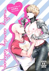 2boys abs gay genos licking male male_only multiple_boys muscle nipples one-punch_man saitama straddling tagme tongue tongue_out yaoi