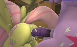 3d animal_genitalia animal_penis anus ass cum cum_inside cutie_mark duo equine equine_penis fluttershy_(mlp) friendship_is_magic futanari horse horsecock intersex mammal mr.tektite my_little_pony orgasm pegasus penis pony pussy sex source_filmmaker straight_hair twilight_sparkle_(mlp) wings