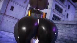 1girls animated body_inflation emma_(pokemon) full_body_inflation game_freak imbapovi inflation latex latex_suit matiere_(pokemon) matiere_(pokemon_legends:_z-a) nintendo pokemon pokemon_legends:_z-a shiny_clothes tagme video