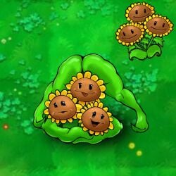 3_heads anthro anthrofied ass electronic_arts flora_fauna jack-o_pose plant plant_humanoid plantie plants_vs._zombies plants_vs_zombies plants_vs_zombies_3 popcap_games sunflower_(pvz) thick_thighs video_game_character video_games