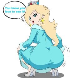 1girls 2d 2d_(artwork) ass ass_bigger_than_head ass_cleavage ass_crack ass_focus ass_visible_through_clothes big_ass big_hips big_thighs bigger_female blonde blonde_hair blue_clothing blue_dress blue_eyes boobs boobs_and_butt_pose booty booty_focus breasts butt_crack clothed clothed_female crouching crouching_female crown dialogue ear_jewelry earrings female female_focus grey_crown high_heels hips hips_wider_than_shoulders human human_female human_only jewelry jiggle jiggling jiggling_ass larger_female light-skinned_female light_blue_clothing light_blue_dress light_blue_eyes light_skin lips lipstick long_hair looking_at_viewer looking_back looking_back_at_viewer loving loving_gaze mario_(series) more_at_source nintendo nintendo_wii pink_lips pink_lipstick platinum_blonde_hair platinum_hair pov pov_ass pov_eye_contact princess princess_dress princess_rosalina rosalina rosalina_(mario) seducing seducing_viewer seduction seductive seductive_look seductive_pose seductive_smile shaking shaking_ass shaking_butt showing_ass showing_butt showing_off showing_off_ass showing_off_butt smile smiling smiling_at_viewer smug smug_face squatting squatting_female squatting_pose star_earrings super_mario_galaxy talking_to_viewer text text_bubble thick thick_ass thick_hips thick_thighs thighs thighs_bigger_than_head twitter twitter_link visible_ass white_background wobbling wobbling_ass xaviex2005