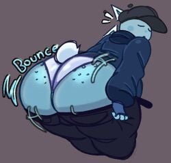 belt bounce bouncing_ass butt butt_focus digital_drawing_(artwork) digital_media_(artwork) elliot_(forsaken) forsaken forsaken_(roblox) freckled_butt freckles_on_ass friend_(forsaken) just_shapes_and_beats panties pants_down pants_pull presenting_ass presenting_butt roblox robloxian sad_cube solo solo_male tail tugging tugging_clothing voluptuous_male wackyfolly