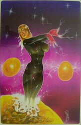 1990s 1993 1girls 20th_century big_breasts breasts cosmic cosmic_background egg female female_only human human_only kevin_j_taylor light-skinned_female light_skin long_hair planet planet_destruction space voluptuous voluptuous_female