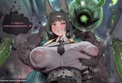 1girl 2026 2d 3boys absurd_res absurd_resolution absurdres ai_generated animal_ears belt black_clover black_hair black_necktie blunt_bangs blush breasts collared_shirt comic covered_nipples dark-skinned_male dark_skin drooling english_text erection grabbing grabbing_another's_breast grabbing_from_behind green_hair green_skin grin groping hetero hi_res high_quality high_resolution highres hoshimi_miyabi huge_breasts image jacket lactation lactation_through_clothes long_hair monster multicolored_hair multiple_boys necktie nipples patreon patreon_username penis rape raped raped_by_monster raped_female red_eyes saliva see-through see-through_shirt shirt smile solo_focus streaked_hair sweat teeth uncensored uncensured upper_body veins watermark white_shirt xdomikami zenless_zone_zero