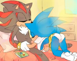 animated blush breasts exposed_torso fellatio female footwear genderswap handwear hedgehog humanoid krazyelf male mammal oral penetration penis red_eyes sex shadow_the_hedgehog sonic_(series) sonic_the_hedgehog sonique_the_hedgehog sucking