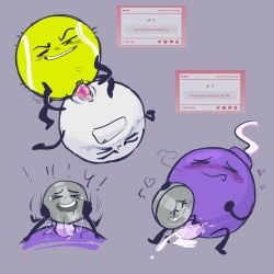 battle_for_dream_island battle_for_dream_island_again bfb bfdi bfdia bomby_(bfdi) cum nickel_(bfdi) object_shows pussy snowball_(bfdi) tennis_ball_(bfdi) tentacle_penis vaginal_penetration