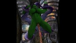 3d_animation animated big_breasts breast_expansion chupacabra_(artist) cumflated_belly cumflation marvel marvel_comics muscular_female she-hulk shuma-gorath tagme tentacle tentacle_sex video