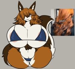 big_breasts bikini breasts cleavage female furry huge_breasts hyper_breasts mexifurfoof tagme thick_thighs wide_hips