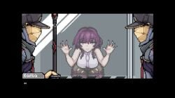 1girls 2boys 2d 2d_animation animated big_breasts boobs_out breasts caption cum cum_in_ass cum_in_pussy cum_inside double_creampie double_penetration english_dialogue english_subtitles english_text full_nelson funk_dangerfield honkai:_star_rail honkai_(series) hoyoverse kafka_(honkai:_star_rail) light-skinned_female light-skinned_male light_skin mating_press mostly_nude_female naked_male nude_male pale-skinned_female pale-skinned_male pale_skin pixel_animation pixel_art sandwich_position sandwiched sound stockings tagme threesome tits_out unbuttoned unbuttoned_shirt video