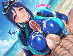 1boy 1girl aetera ai_generated beach big_boobs big_breasts big_cock big_penis big_tits blue_bodysuit blue_hair blush bodysuit boob_window boobjob boobs breast_press breast_squeeze breast_window breasts cum cum_between_breasts cum_drip cum_dripping cum_on_breasts cumshot diving_suit excessive_cum fap_(sound_effect) female first_person_view full_body_suit hands_on_breasts heavy_breasts huge_boobs huge_breasts huge_tits large_boobs large_breasts large_tits latex_bodysuit latex_clothing latex_fetish latex_suit love_live! love_live!_sunshine!! matsuura_kanan muscular_male ocean outdoors outside paizuri paizuri_under_clothes parted_bangs pink_lips pink_lipstick ponytail pov purple_eyes round_breasts seductive seductive_smile sexy_body sunglasses sunglasses_on_head sweat tight_clothing titfuck titjob tits underboob wet_clothes wet_clothing
