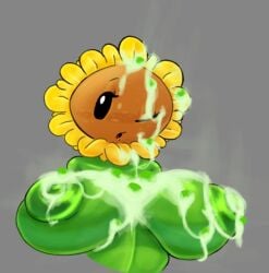 1girls anthro anthrofied ass breasts breasts_out cum cum_drip cum_on_breasts cum_on_face cumshot electronic_arts female flora_fauna looking_at_viewer mapuliart pea plant plant_humanoid plantie plants_vs._zombies plants_vs_zombies popcap_games sunflower_(pvz) tagme thick_thighs unusual_cum video_game_character video_games wink winking_at_viewer