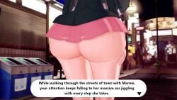 arisat black_hair dialogue dialogue_box huge_ass koikatsu large_ass large_breasts marnie_(pokemon) peace_sign pokemon pokemon_ss prone_bone sex_from_behind short_dress tagme victor_(pokemon) video