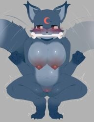 1girls 2026 2026s blue_fur blushcrunch_studio blushing bone_in_mouth bottomless_female breasts completely_naked_female dandy's_world dandys_world digital_art digital_drawing digital_drawing_(artwork) digital_painting digital_painting_(artwork) eclipse_(dandy's_world) female female_only furry furry_female glistening_body gray_background lazy_background legs_spread looking_away movement_lines no_clothes pussy pussy_juice red_eyes roblox roblox_game ron_on_1080s simple_background simple_shading small_breasts solo solo_female solo_focus spread_legs sweat sweatdrop sweaty_body symbol-shaped_pupils tail_motion tears toons_(dandys_world) tremble_lines tremble_spikes trembling wagging_tail wolf wolf_girl