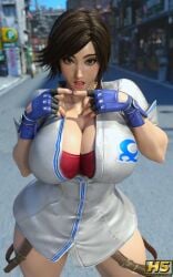 1girls 3d areolae asian asian_female ass big_ass big_breasts breasts clothing erect_nipples female female_only hagiwara_studio huge_ass huge_breasts japanese kazama_asuka nipples solo solo_female tekken tekken_8 thick_thighs tomboy voluptuous voluptuous_female