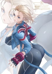 1girls artist_name ass blonde_hair blue_eyes breasts cammy_white cammy_white_(street_fighter_6) capcom choker cleavage emaimperial erect_nipples erect_nipples_under_clothes female female_only fingerless_gloves gauntlets large_ass large_breasts leather_jacket midriff pixiv_id scar shiny_clothes short_hair sports_bra street_fighter street_fighter_6 text tight_pants union_jack yoga_pants