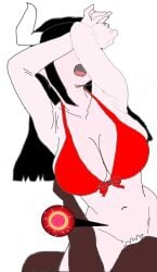 bikini_top bottomless bottomless_female cum cum_in_pussy cum_inside dark-skinned_male dark_skin fanart howcow howcow_(vtuber) impregnation interracial light-skinned_female light_skin male_pov missionary missionary_position vaginal_penetration virtual_youtuber x-ray