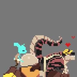 2boys adventurer_(small_on_top) anal_sex animated anthro_on_anthro ass big_butt from_behind gay loop male male/male male_only muscular penetration pixel_animation pixel_art sex short_playtime size_difference small_dom_big_sub smaller_male spedumon tagme video