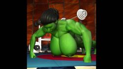 animated big_breasts chupacabra_(artist) marvel muscular_female she-hulk squished_breasts tagme video
