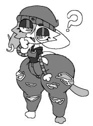 ? anthro cat danielsptw epic_games female fortnite hat huge_ass meow_skulls_(fortnite) thick_thighs torn_clothes video_games wide_hips
