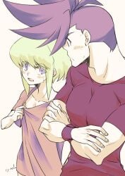 1femboy 2boys after_sex androgynous bite_mark blonde_hair blush bob_cut embarrassed femboy feminine_faced_male feminine_male flustered galo_thymos gay lio_fotia monochrome oversized_shirt petite petite_body petite_male promare shirt_only short_hair short_male size_difference slim slim_male slim_waist thin_waist twink wholesome yaoi
