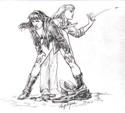 angelique_(artist) female gabrielle_(xena) multiple_girls xena xena_warrior_princess yuri