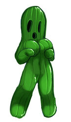 breasts cactuar cactus cleavage color female female_only final_fantasy front_view green_skin no_pussy nude rule_63 sabotender solo standing uncensored what white_background