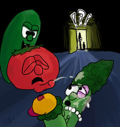 archibald_asparagus bob_the_tomato cum cumming facial first_porn_of_franchise gay group_sex incest junior_asparagus larry_the_cucumber mom_asparagus no_humans penis qubo straight vegetable veggietales