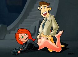 1boy 1girls bottomless cheating_husband disney disney_channel doggy_style father_and_daughter female human incest james_timothy_possible kes_(artist) kim_possible kimberly_ann_possible male sex sexually_suggestive straight straight_hair uncensored