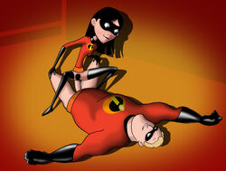 1boy 1girls black_hole_sun disney father_and_daughter female incest male mr._incredible penis pixar robert_parr straight_hair tagme the_incredibles unshaved_pussy violet_parr