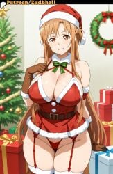 yuuki asuna from christmas by zadbhell