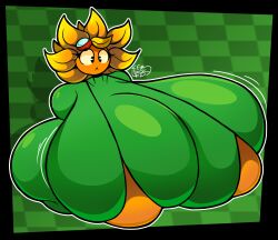 1girls ass bikini breasts cleavage eyelashes female female_focus female_only goggles goggles_on_head green_skin hips hyper hyper_breasts large_ass large_breasts leirnabs plant plant_girl plant_humanoid plants_vs_zombies plants_vs_zombies:_heroes popcap_games solar_flare_(pvz) sunflower_(pvz) thick_thighs thighs wide_hips